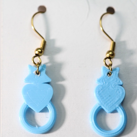 cute Toy Kids Earrings 3D printed New Design golden Hoop New - Picture 1 of 2